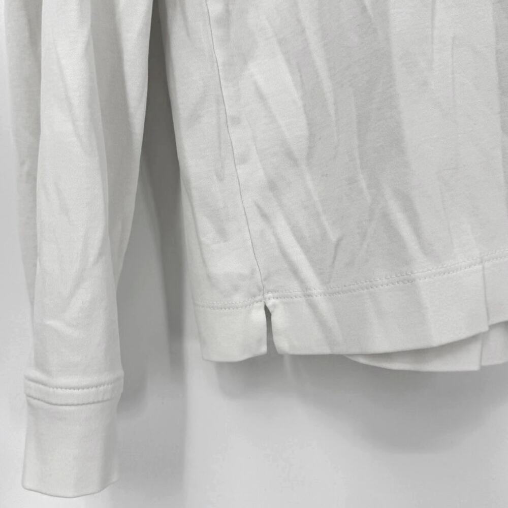 Peter Millar Pima Cotton Long Sleeve Polo White Medium - Picture 3 of 10